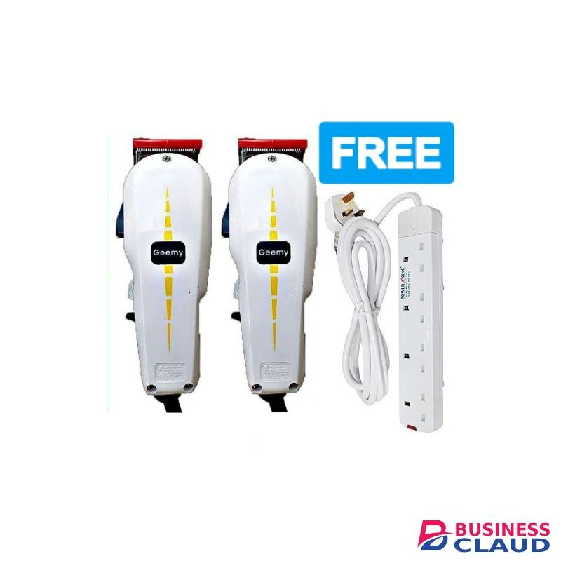 Geemy 2 Professional Barbering Hair Shaving Machine-Kinyozi + Free 4 Way power extension cable
