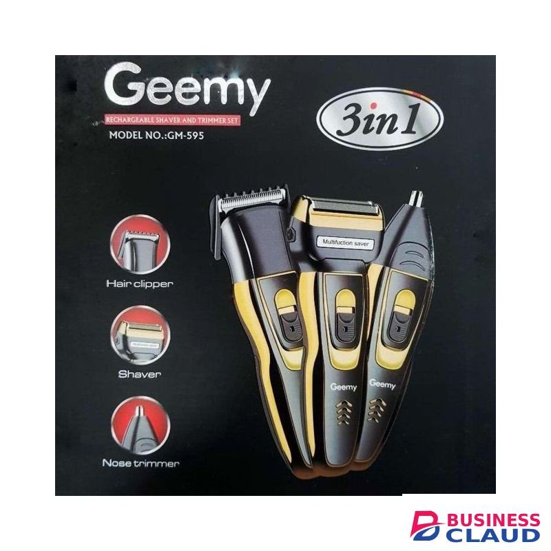 Geemy 3 In 1 Rechargeable Smother Shaver And Nose Trimmer
