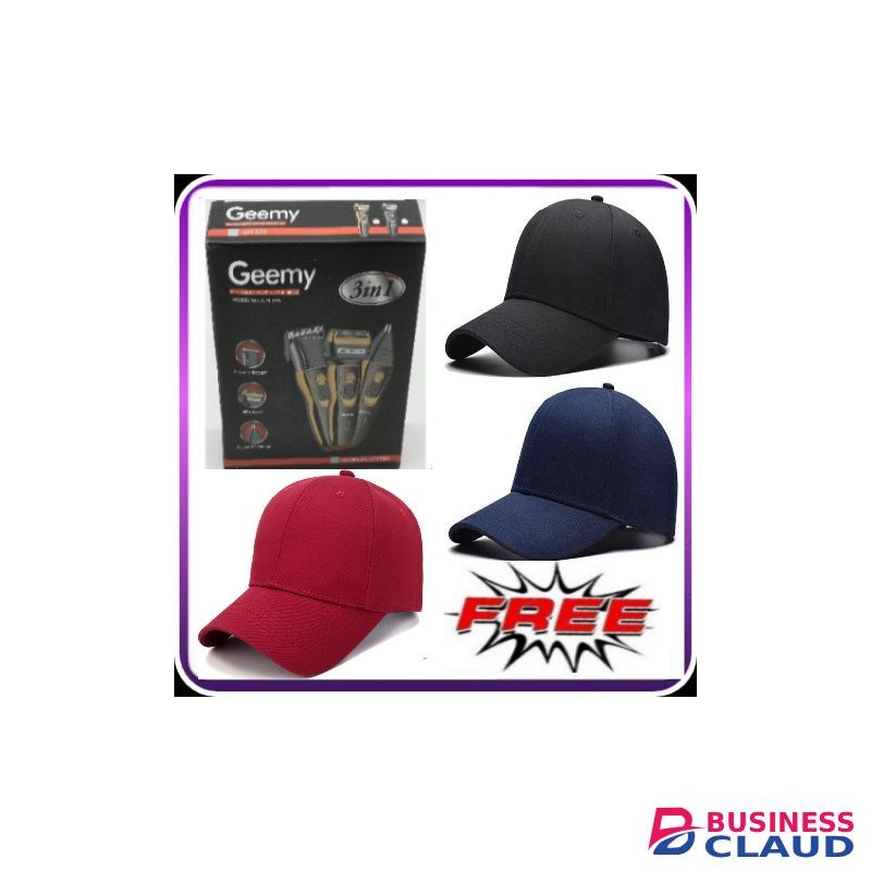 Geemy Home Cutting Shaving Machine 3 In 1 Smoother,Nose + Free Unisex Baseball Caps