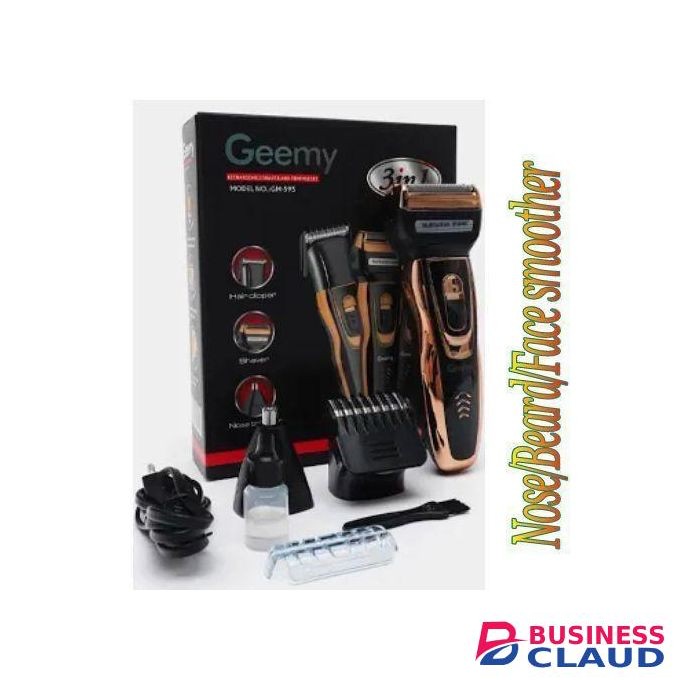 Geemy TOP RATED RECHAGEABLE SMOOTER HAIR SHAVING MACHINE, SHAVER- 3 In 1 FOR KINYOZI BUSINESS