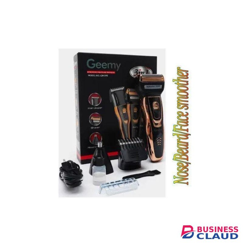 Geemy TOP RATED RECHAGEABLE SMOOTER HAIR SHAVING MACHINE, SHAVER- 3 In 1 FOR KINYOZI BUSINESS