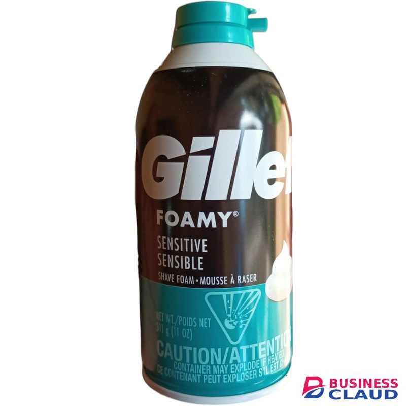 Gillette FOAMY Sensitive Sensible Shaving Foam Instant Lather Quick Rinse
