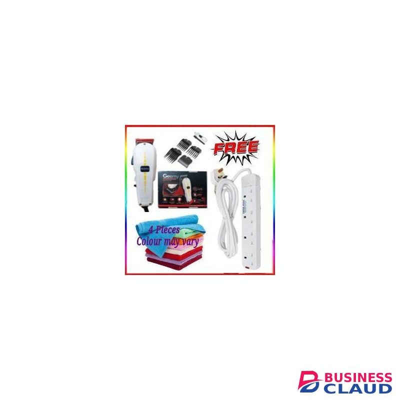 Geemy BEST MULTIPURPOSE SHAVING MACHINE-KINYOZI + FREE 4 WAY POWER EXTENSION & FACE TOWELS – SUITABLE FOR BUSINESS, HOME USE, STUDENTS, AND ADULTS