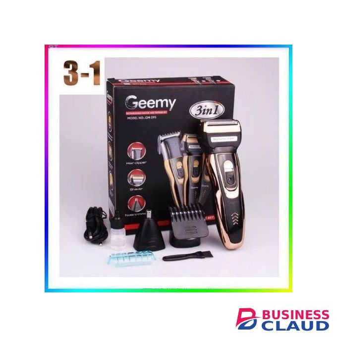 Geemy Cordless 3 In 1 Rechargeable Electric Shaving For Personal Use/Barber Machine/Shaver
