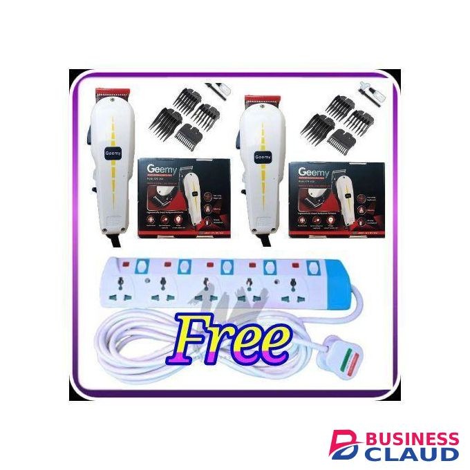 2 PIECES PROFESSIONAL HAIR & BEARD TRIMMER KINYOZI MACHINE FOR HOME/SALON USE + FREE 5 WAY EXTENSION