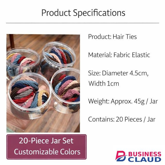 20 PCS Hair Band Accessories Set High Elasticity Wave Style Hair Ties Colorful Mix for Women