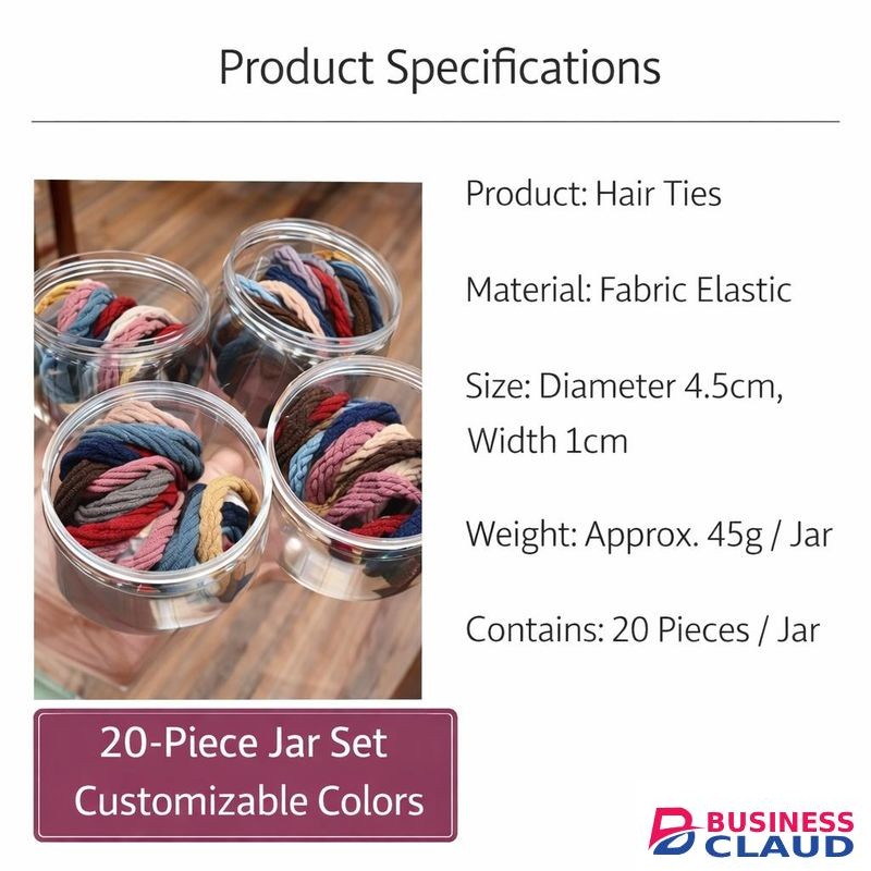 20 PCS Hair Band Accessories Set High Elasticity Wave Style Hair Ties Colorful Mix for Women