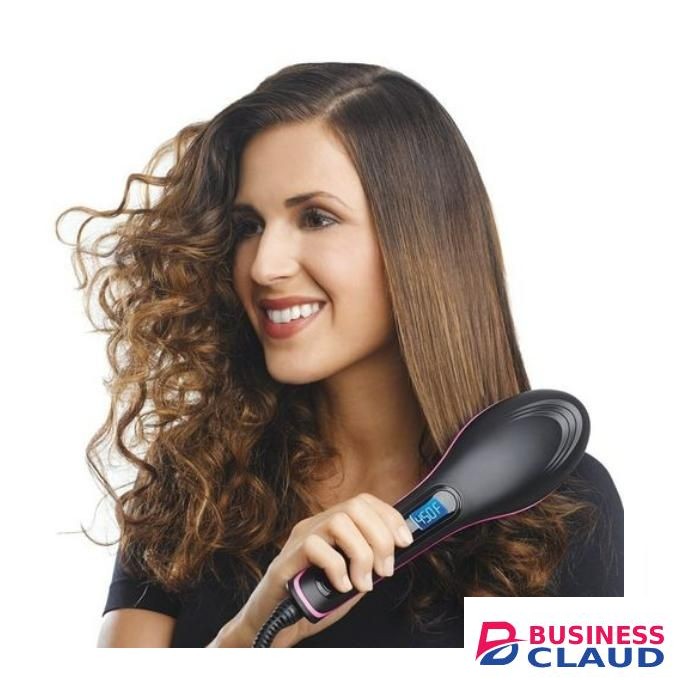 LED Display Hair Straightening Comb, Dual-Use for Wet and Dry Hair, Hot Comb Straightener