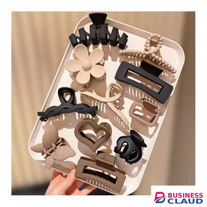 11pcs Women's High-end Frosted Clip Set Women's Back Head Hair Shark Clip Headwear