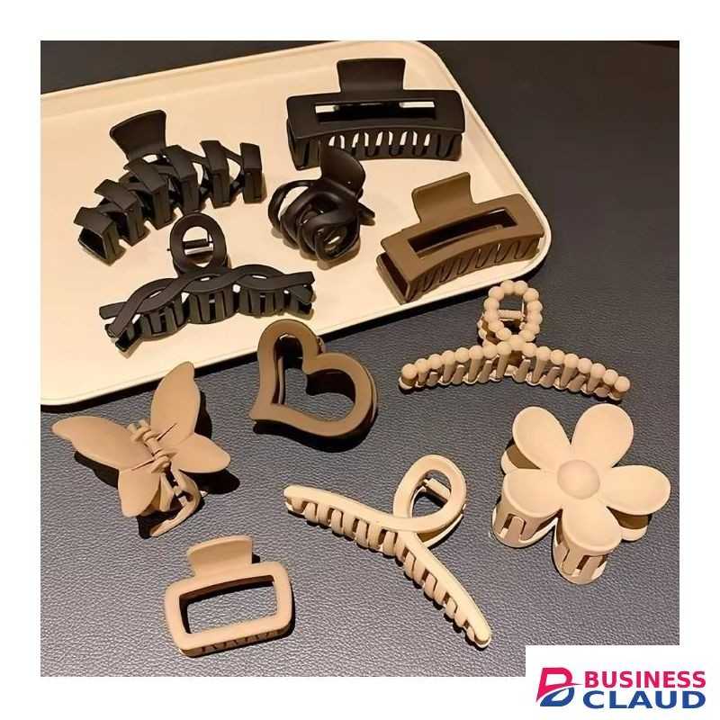 11pcs Women's High-end Frosted Clip Set Women's Back Head Hair Shark Clip Headwear