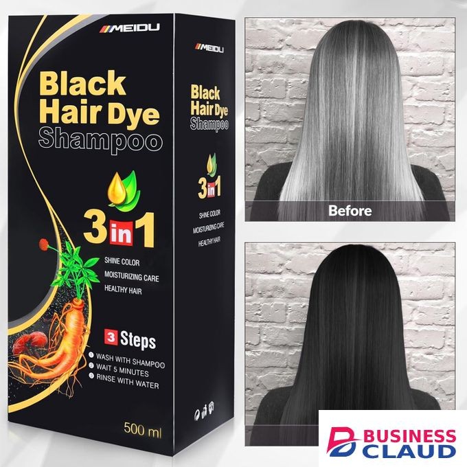 Meidu Black Hair Dye Shampoo 3 in 1 for Gray Hair, Black Hair Dye for Women Men/ Hair Color Herbal with Ingredients Natural-Covers Gray Hair Easily: Our hair dye shampoo is quickly change hair color and effectively cover gray hair in a short time