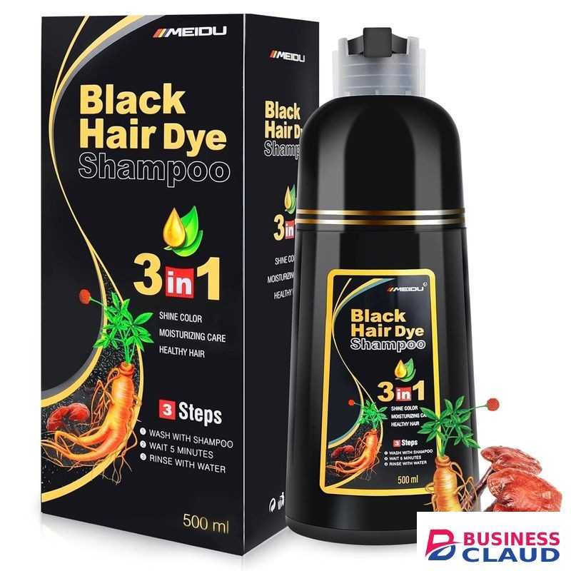 Meidu Black Hair Dye Shampoo 3 in 1 for Gray Hair, Black Hair Dye for Women Men/ Hair Color Herbal with Ingredients Natural-Covers Gray Hair Easily: Our hair dye shampoo is quickly change hair color and effectively cover gray hair in a short time