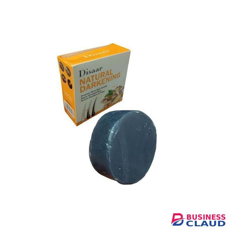 Disaar Ginger Hair Darkening Soap – Organic Gray to Black Hair Restorer & Shampoo Bar