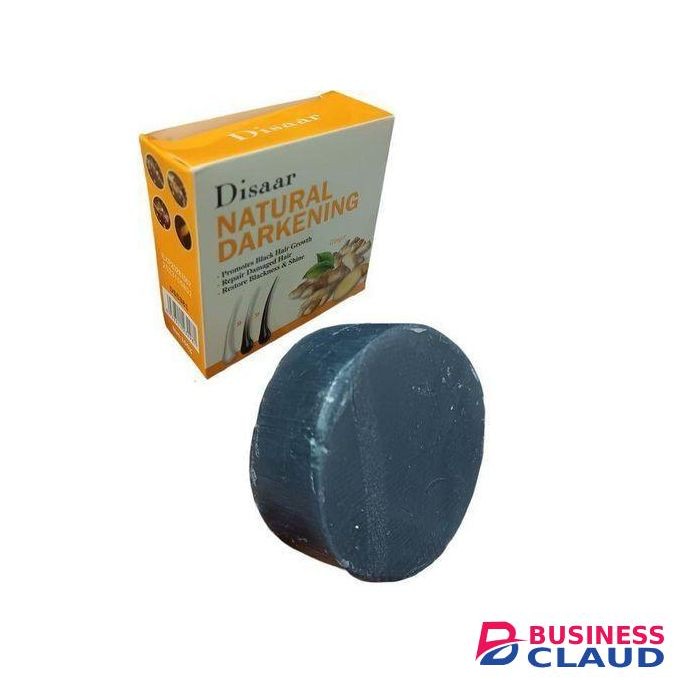 Disaar Ginger Hair Darkening Soap – Organic Gray to Black Hair Restorer & Shampoo Bar