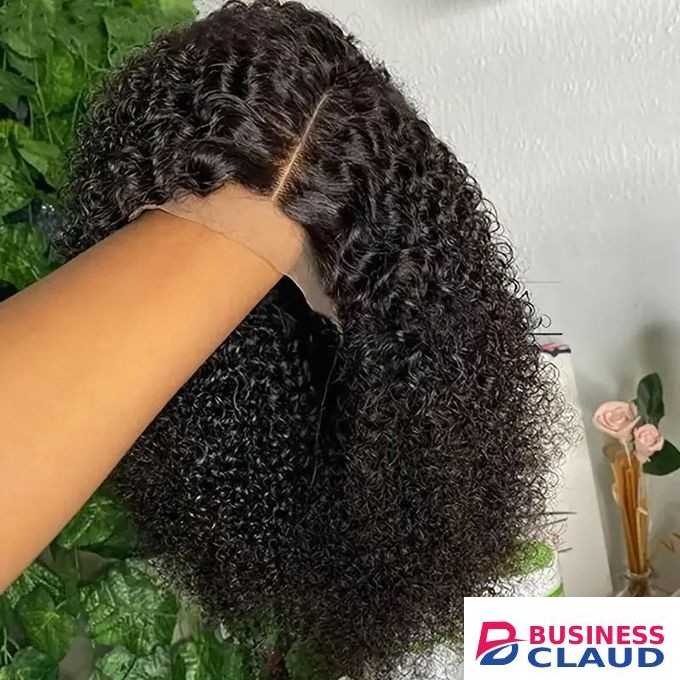 Human hair curly water wave wig with a lace closure it comes with a Maintainance oil