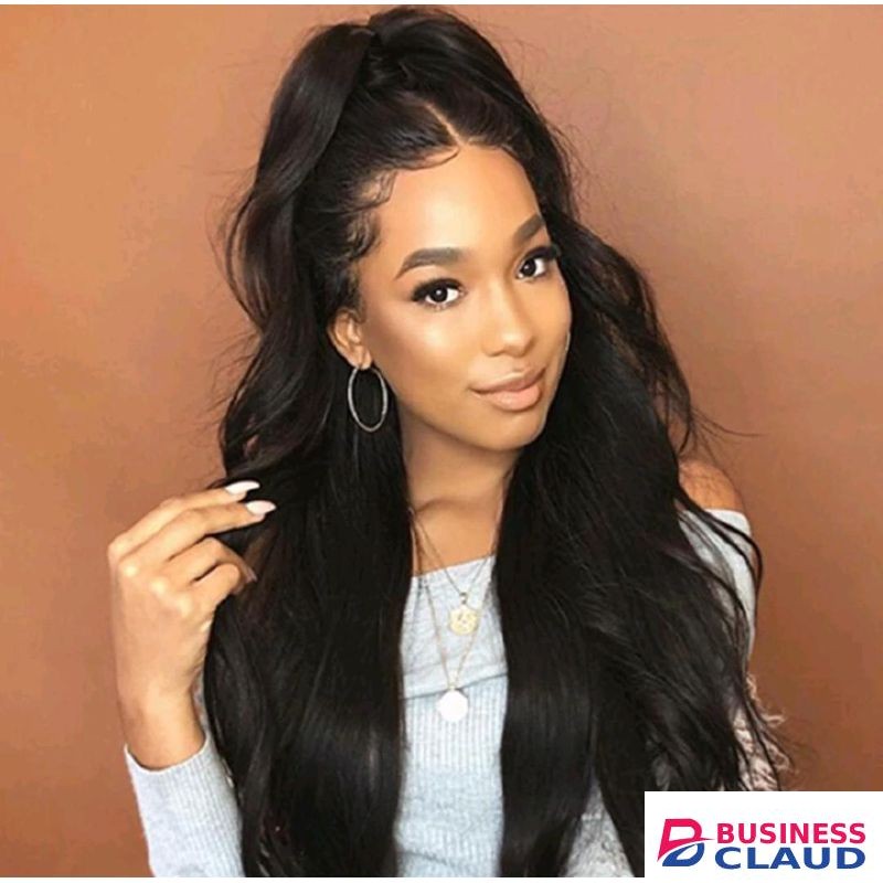 Fbk Women Hair Ladies Body Wave Black Long Curly Synthetic Wigs For Women