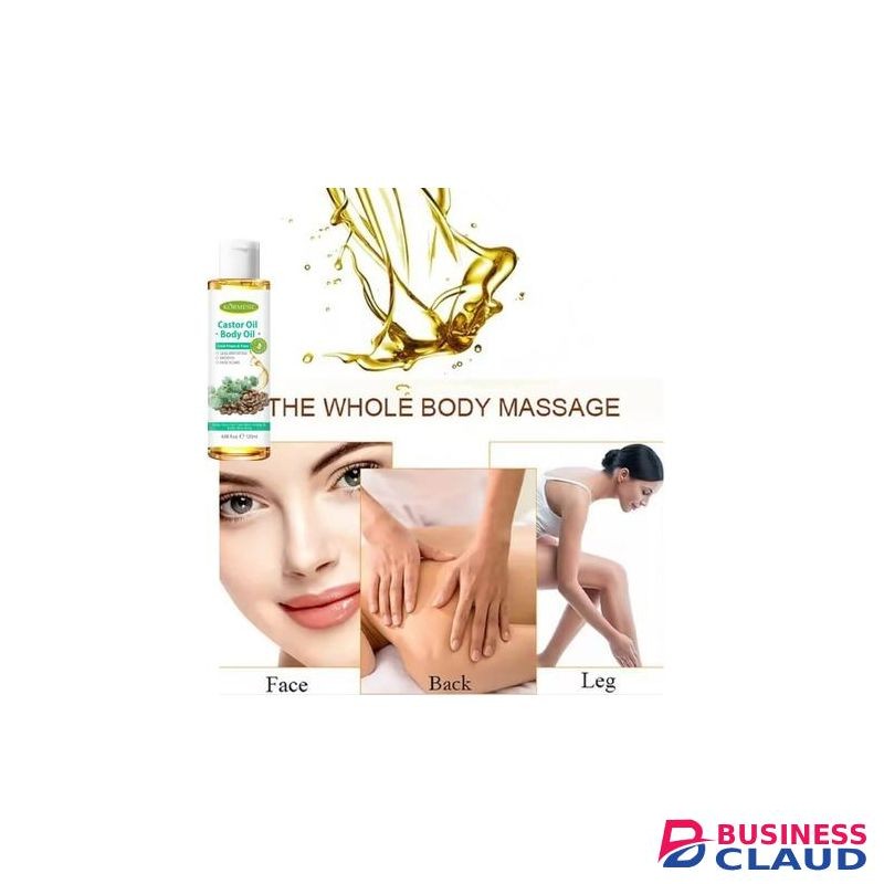 Castor Oil For Body,Face And Hair Pure Castor Oil Cold Pressed Easily Absorbing Castor Oil 120ML