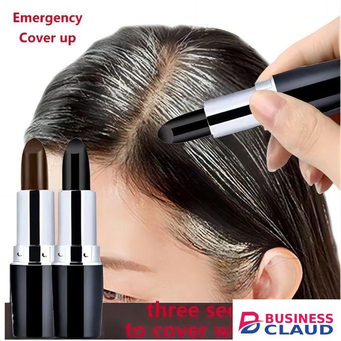 Hair Color Pencil - Instant Gray Root Coverage & White Hair Color Modify, One-Time Temporary Cream Stick For Root Touch Up ( 2 Black And White))