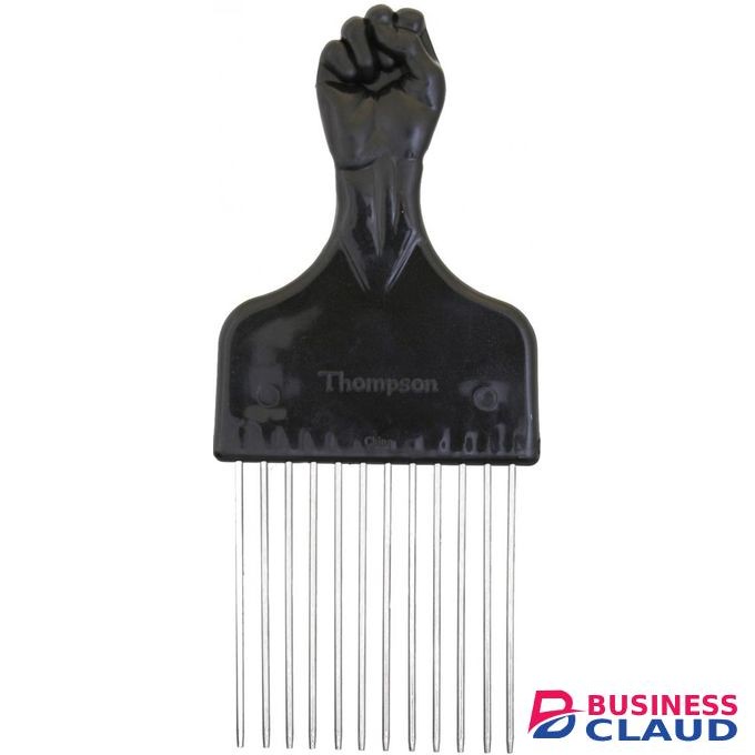 Fist Afro Metal Comb Wide Toothed Comb, Black