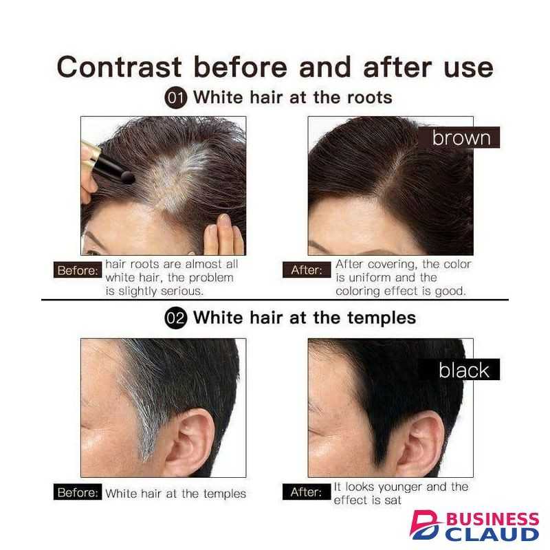 Black & Dark Brown One Time Hair Dye Stick With Instant Root Coverage