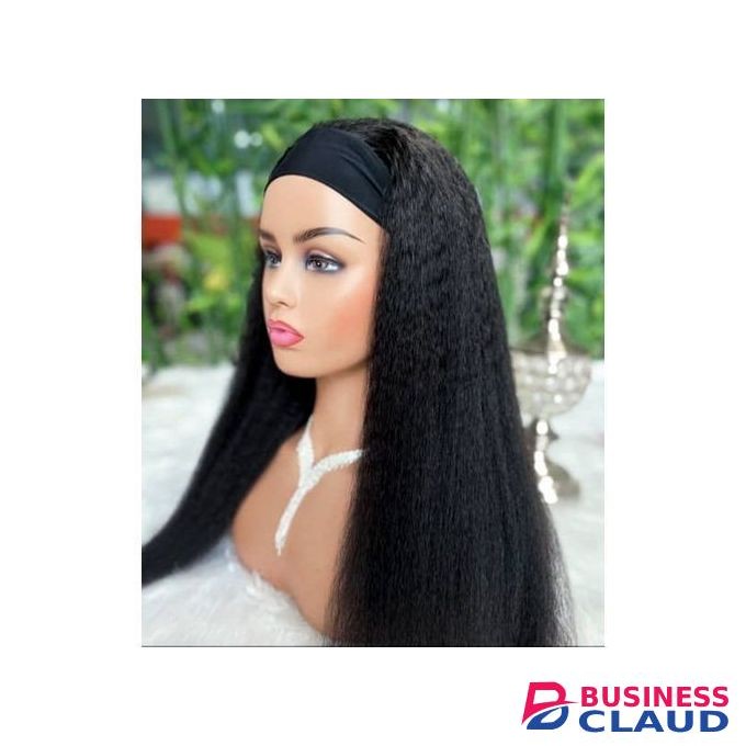 Straight Kinky Headband Wig
