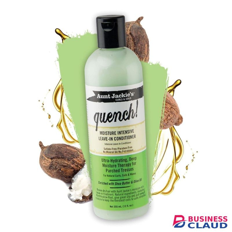 Aunt Jackie'S Curls and Coils Quench Moisture Intensive Leave-In Hair Conditioner for Natural Curls, Coils and Waves, Enriched with Shea Butter, 12 oz