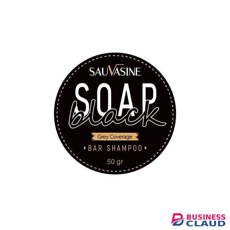 Sauvasine Black Soap Grey Covering Bar Shampoo 50g
