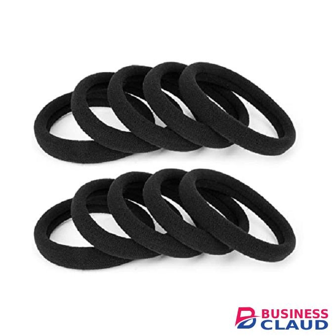 Black Pony Tail Hair Bands / Hair Ties Elastic