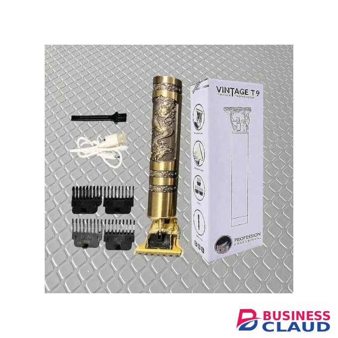 Ultra Silent Motor, Smooth Precise Cutting Professional USB charging T9 VINTAGE Hair Clipper Trimmer Shaver