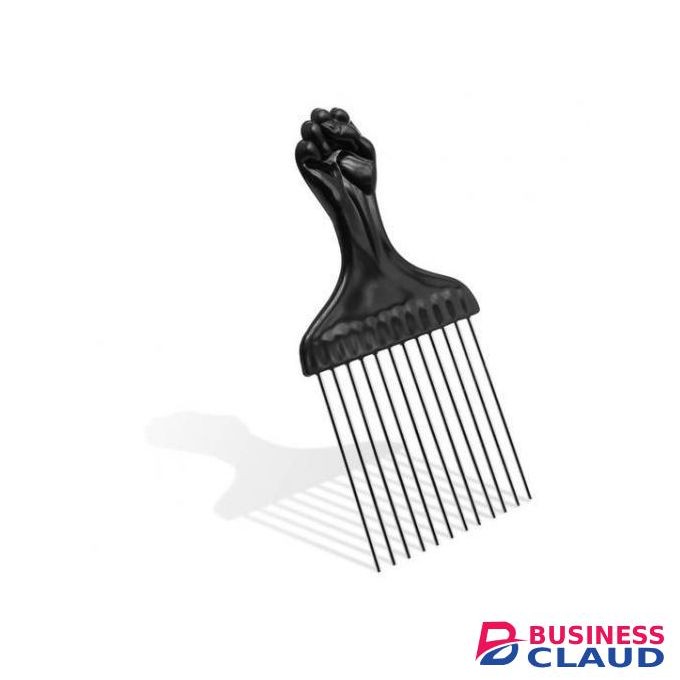 WT Metal Afro Comb Afro Pick Tool - Wide Toothed Comb