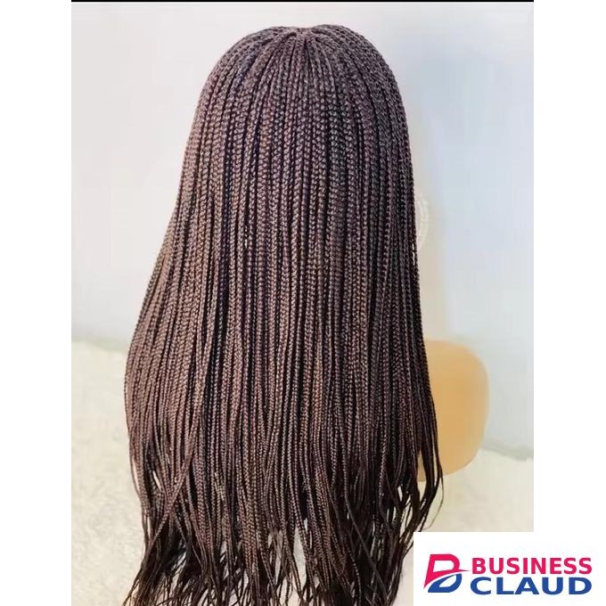 Lace front long braided wig