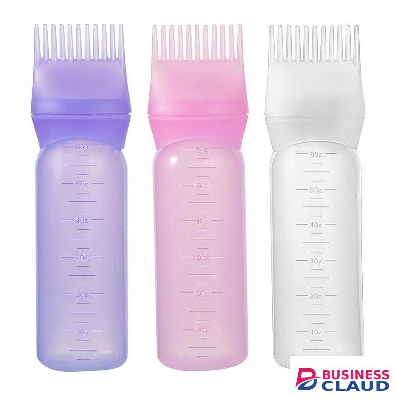 Hair Oil Applicator, Hair Coloring Brush Bottle, Root Comb Applicator Bottle 6 Ounce Oil Applicator For Hair Dye Hair Dye, Oil Dispenser Applicator Bottle
