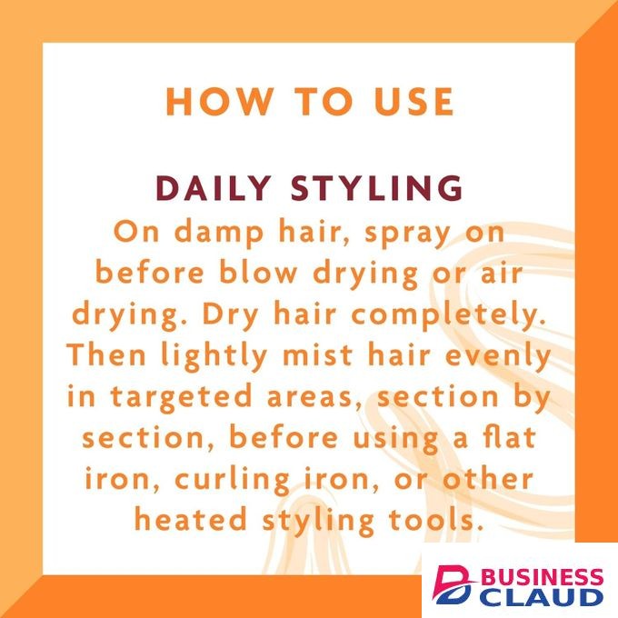 Cantu Thermal Shield Heat Protectant with Shea Butter moisture barrier helps protect hair from damage caused by heated styling tools up to 425°F / 220°C