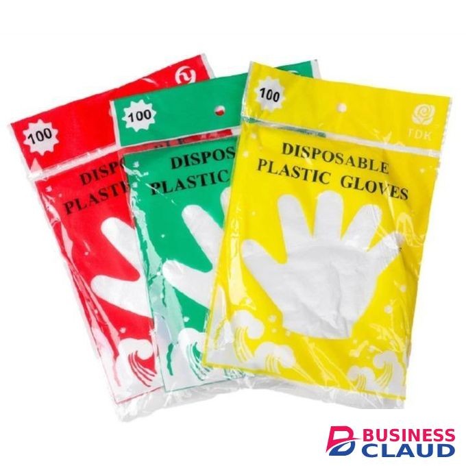 100pcs Disposable Plastic Gloves
