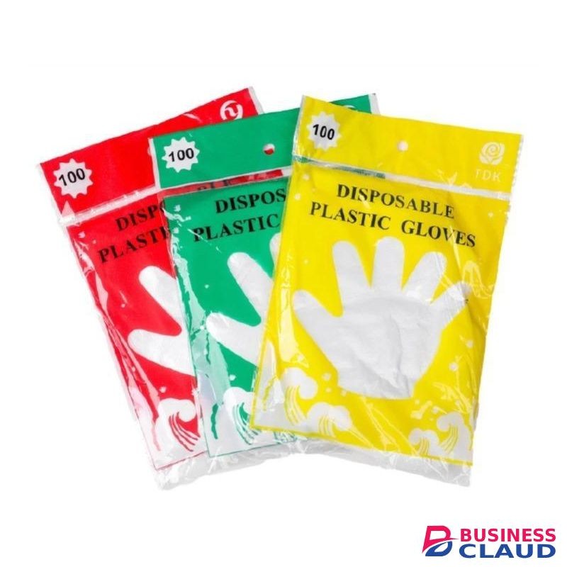 100pcs Disposable Plastic Gloves
