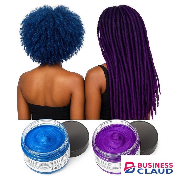 Mofajang 2-Pack, Purple And Blue Temporary Hair Colors | Washable, Vibrant, Non-Damaging Hair Dye for Parties, Festivals, Cosplay, Halloween & Everyday Fun- 120g each
