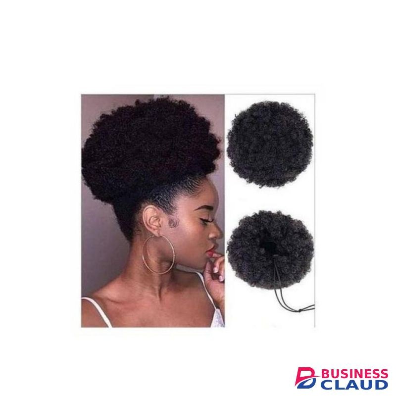 Luxury Human Hair Extensions Black hair afro bun extention