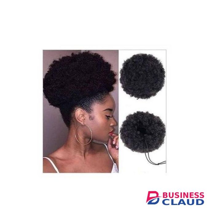 Luxury Human Hair Extensions Black hair afro bun extention