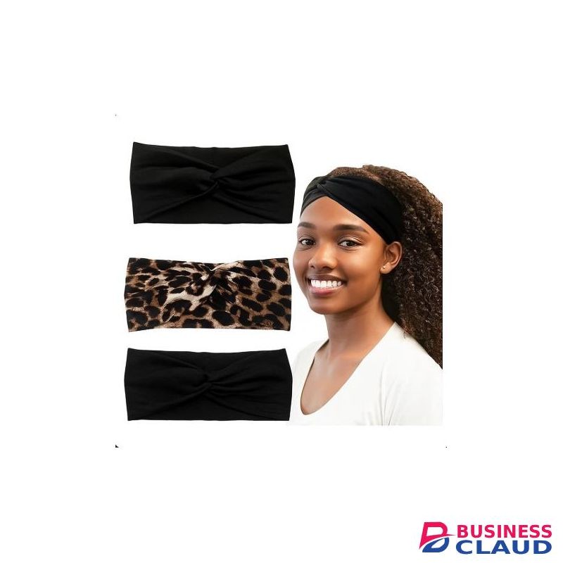 2pcs assorted colors Headbands For Women Twist Knotted Elastic Stretch
