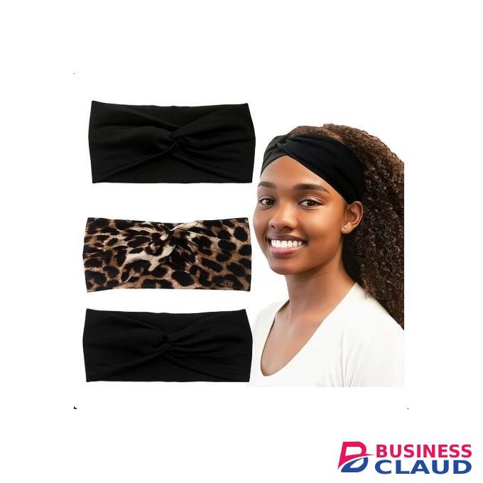 2pcs assorted colors Headbands For Women Twist Knotted Elastic Stretch