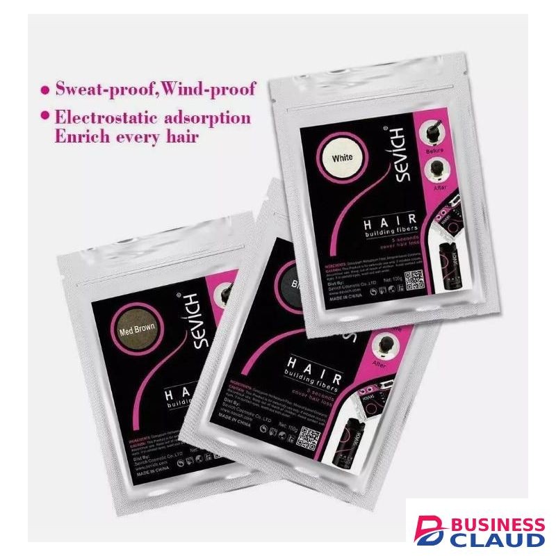 SEVICH Hair Building Fibres- Fibre Refill 25g (Black) Instant Hairloss Concealer