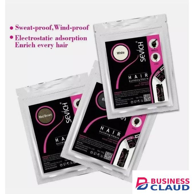 SEVICH Hair Building Fibres- Fibre Refill 25g (Black) Instant Hairloss Concealer