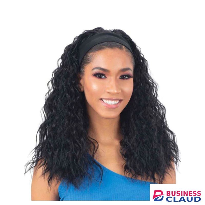 18" Curly Black Headband Wig +Free Gift Inside!