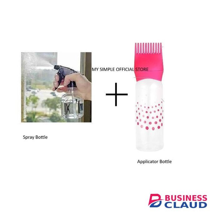 Hair Spray Bottle + Hair Oil Root Applicator Bottle