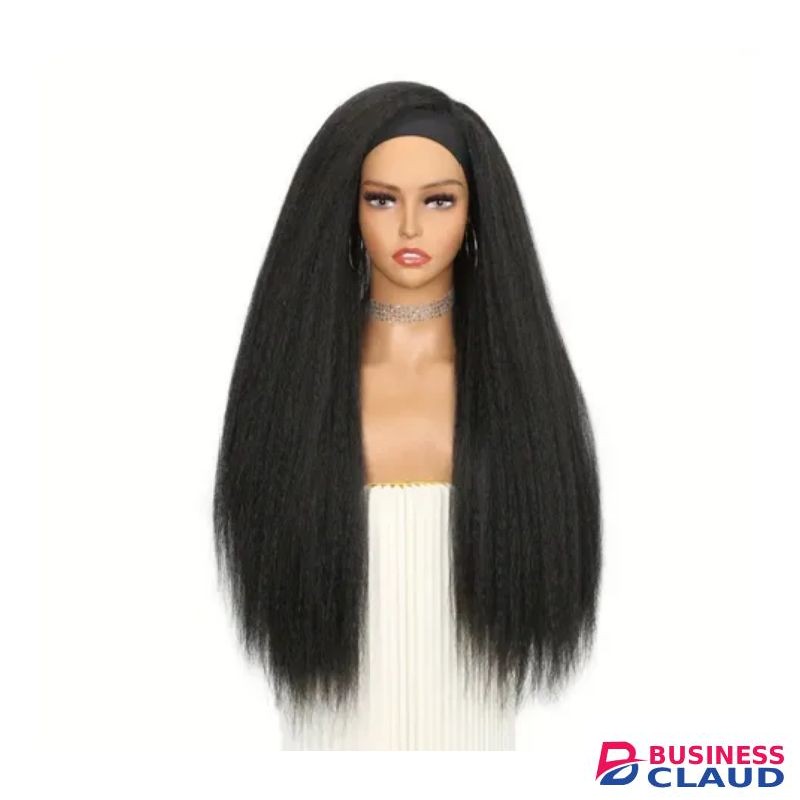 Long Kinky Straight Headband Wig