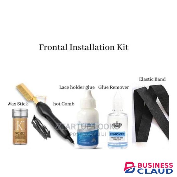 Wig Installation Combo Set, Wax Stick, Hot Comb, Elastic Band, Glue, Remover
