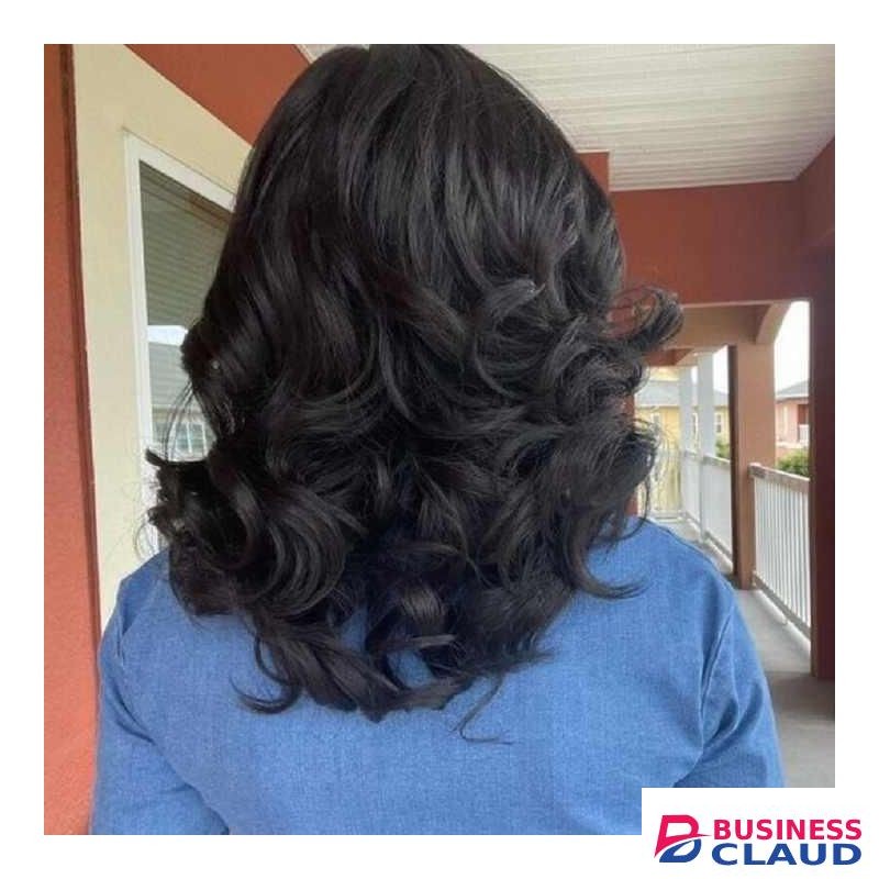 Short elegant semi human heat resistant bob wavy wig _black