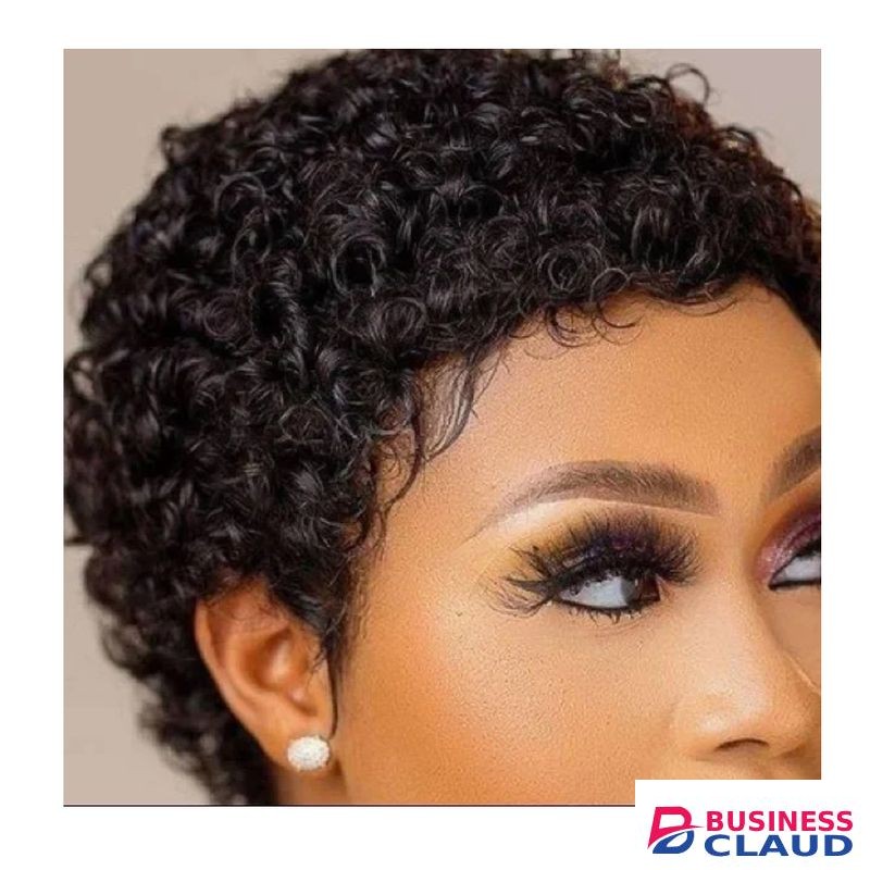 Short Afro Kinky Curly Black Human Hair Wig