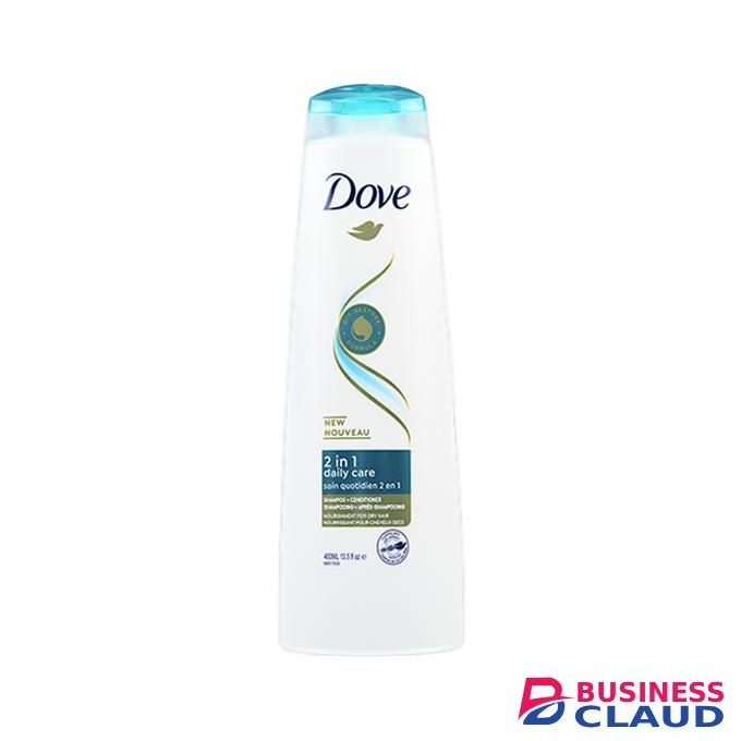 Dove Shampoo and Conditioner 2 in 1 for dry hair, Daily Care 2-in-1, nourishing care for up to 100% softer hair-400ml.
