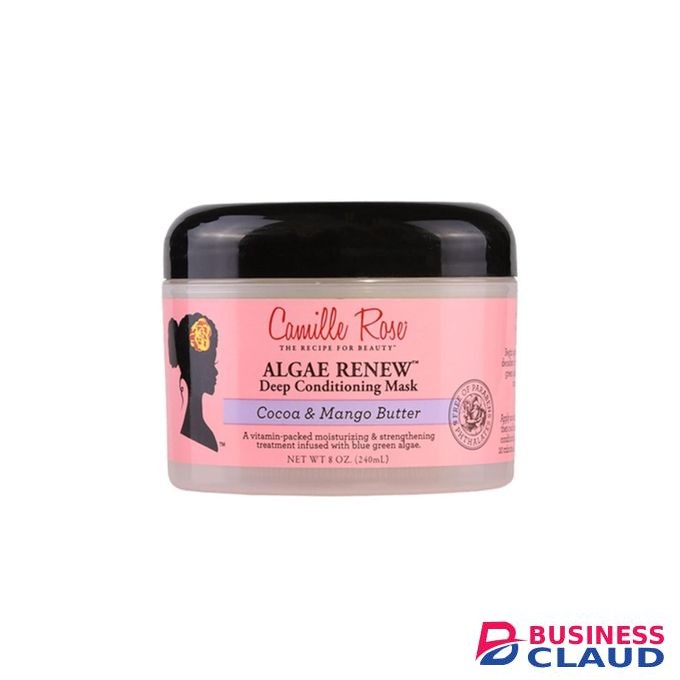 Camille Rose Deep Conditioning Hair Mask- with Peppermint, Blue Green Algae & Mango Butter, to Strengthen and Moisturize for all hair types